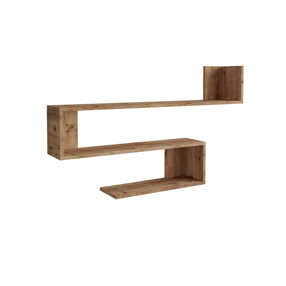 WANDREGAL Hellbraun 14,5/120/71,5 cm - Braun, Holzwerkstoff (120/71.5/14.5cm) - Mobili Rebecca