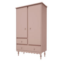 SKRIŇA 2 dvere Babushka Rose - pink, kompozitné drevo (104/183/50cm) - Petits-meubles