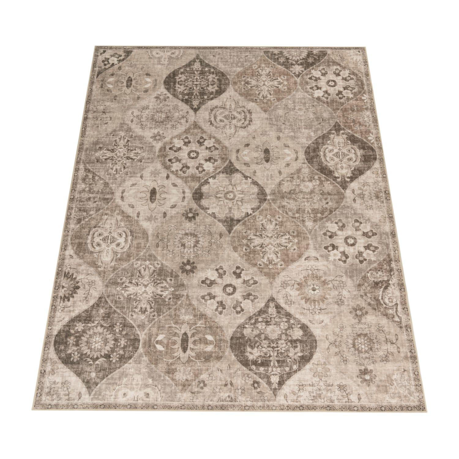 KURZFLOR-TEPPICH SEMER 421 TAUPE 160X220 - Taupe, Kunststoff (160/220cm) - Paco Home
