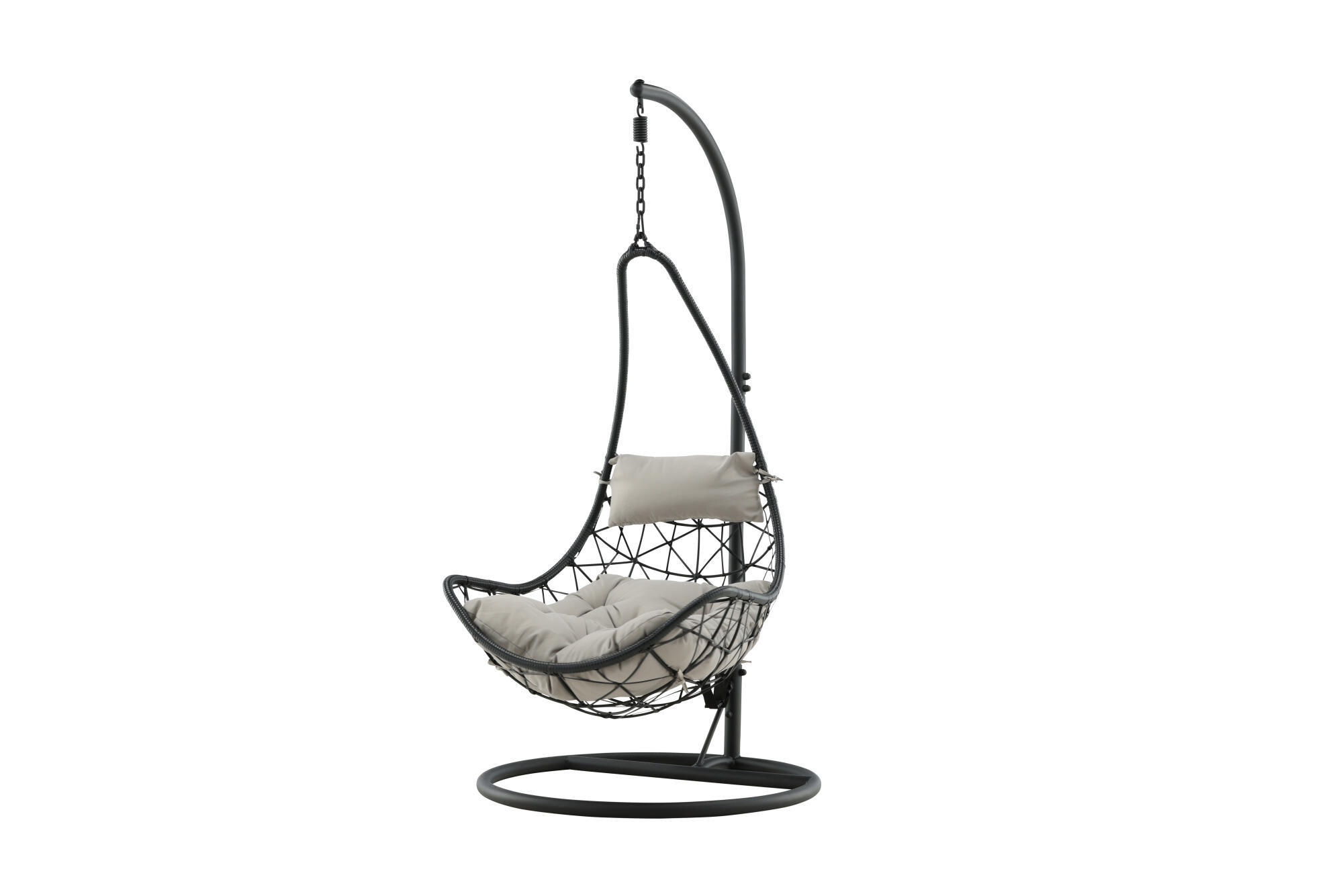 Furnlux Hängesessel Schwarz 95x196x95 cm