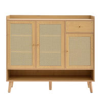 SCHUHSCHRANK 120/35/106 cm mit 3 Türen, 1 Schublade und natürlicher Optik - Naturfarben, Holzwerkstoff (120/106/35cm) - BEAOK