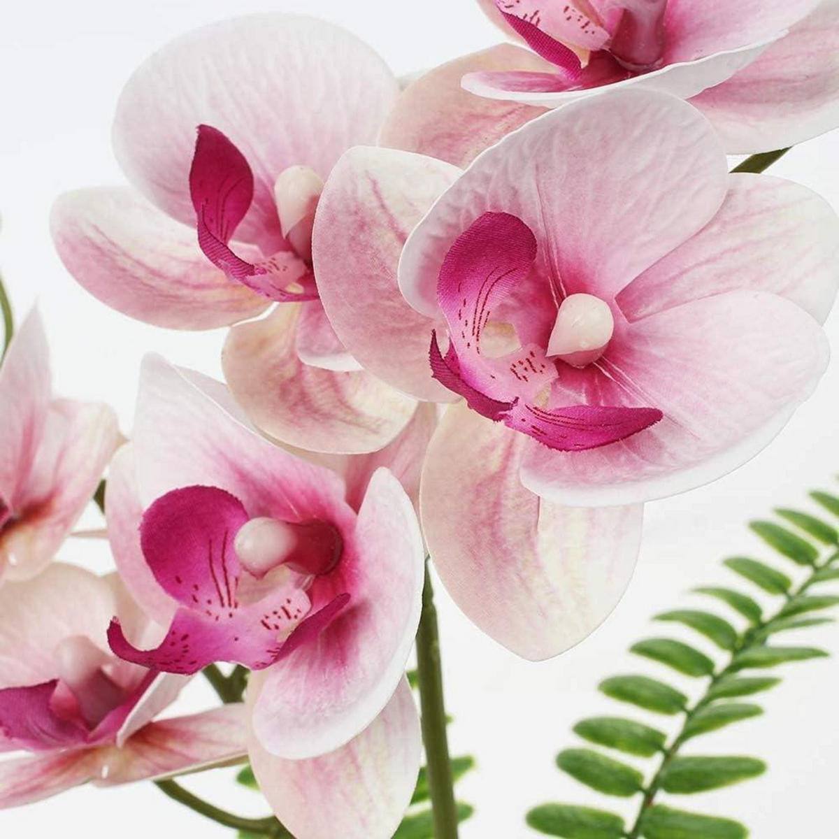 KUNSTBLUMEN Orchidee Phalaenopsis Rosa 33 cm - Rosa, Keramik (33cm)