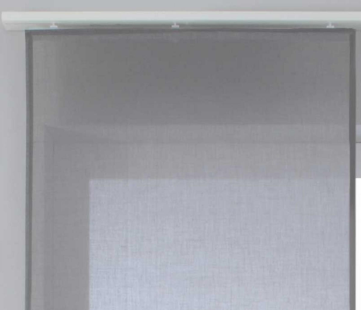 SCHIEBEVORHANG »Nizza« HxB 245x60 cm Grau - Grau, Textil (60/245cm) - Gardinenbox