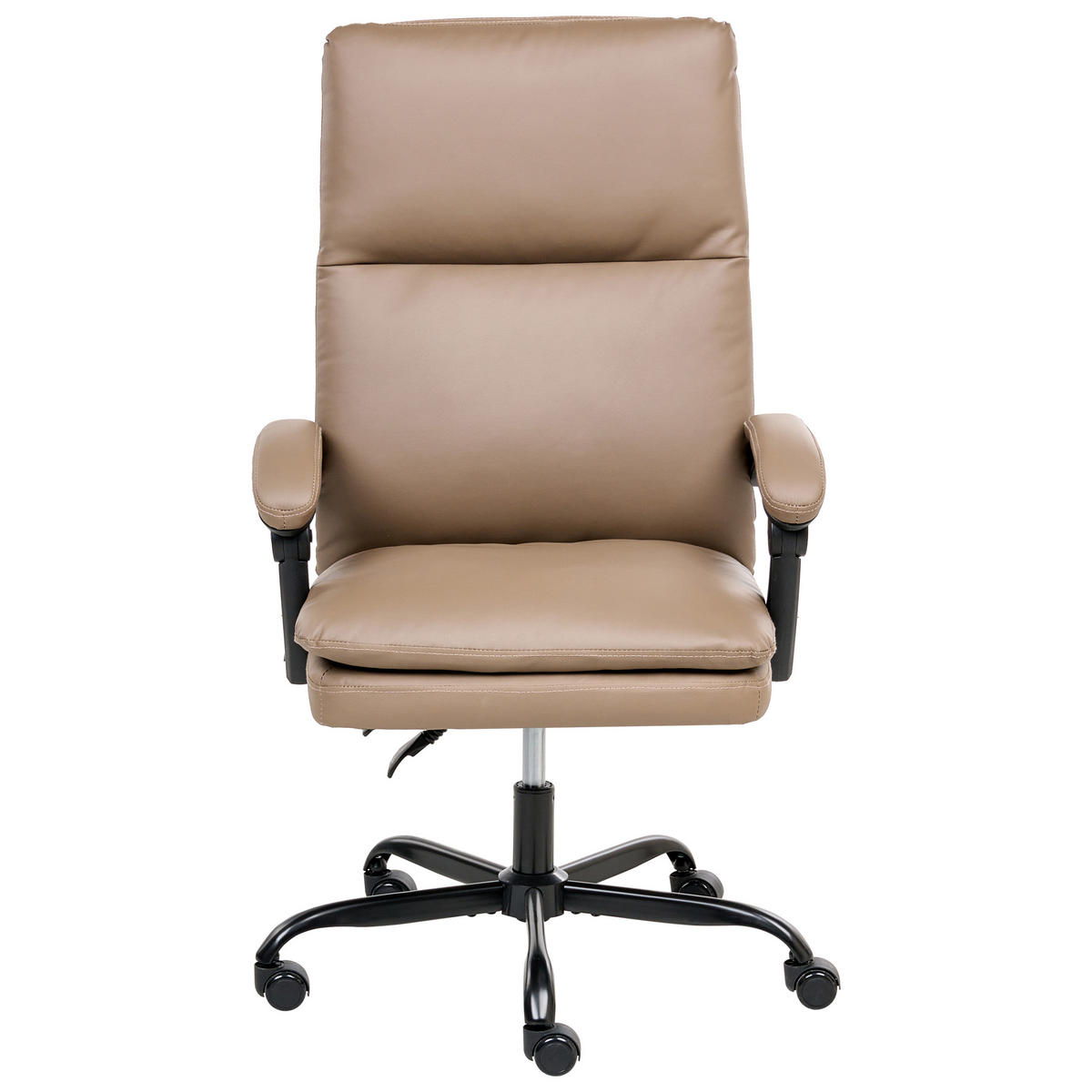 CHEFSESSEL Braun Serene - Schwarz/Braun, Kunststoff (70/105/70cm) - Beliani
