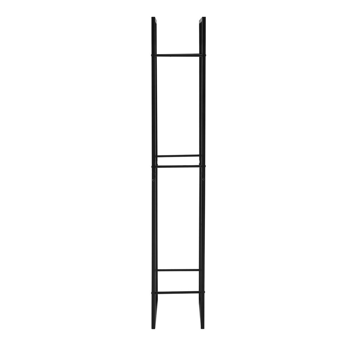KAMINHOLZREGAL - Schwarz, Metall (45/170/30cm) - SoBuy