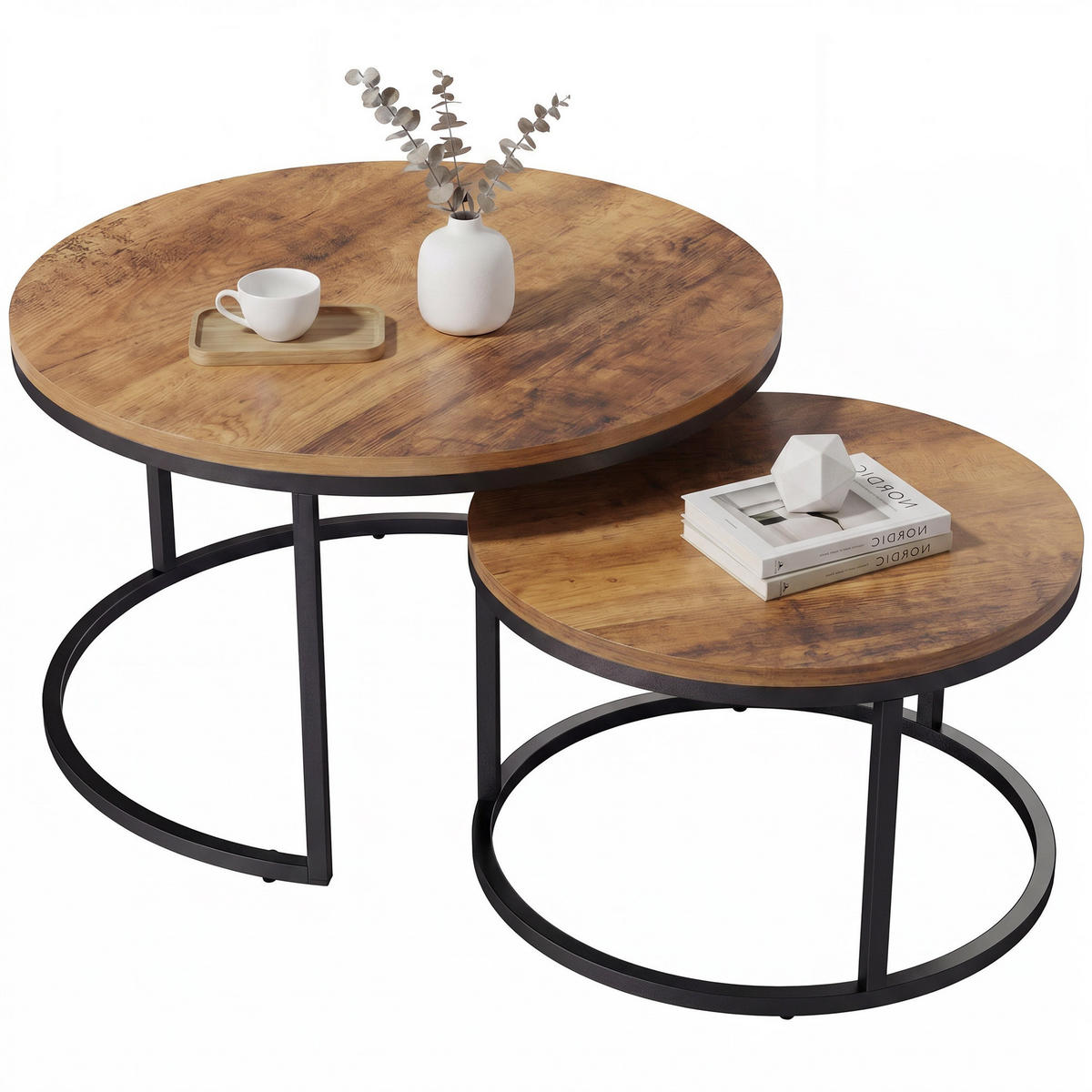 BEISTELLTISCH Braun 2 Stück - Braun, Naturmaterialien (60/60/45cm) - GiPP