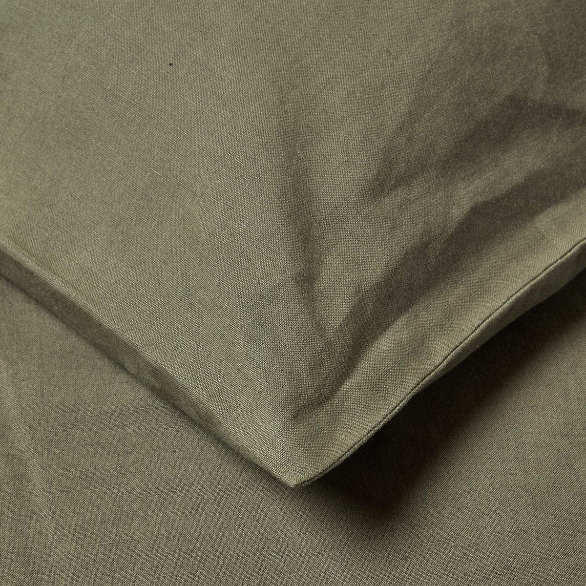 KISSENBEZUG Leinen - Olivgrün, Textil (60/60cm) - Homescapes