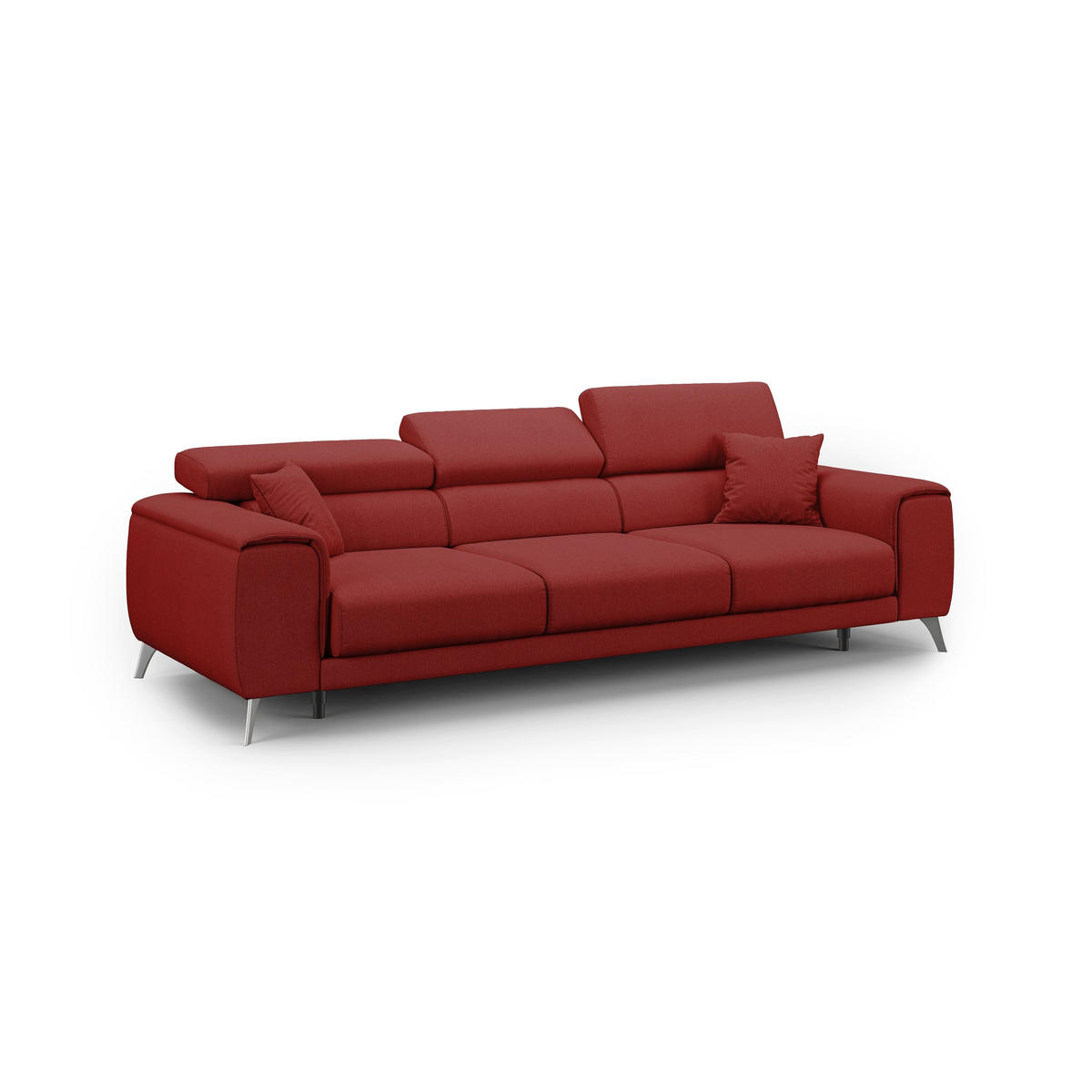 LINEARSOFA Fusion - Rot, Textil (260/74/102cm) - Divani.store