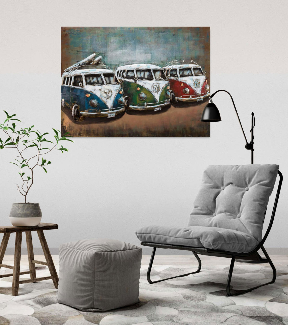 METALLBILD Braun 100/70 cm - Braun, Metall (6.2/70cm) - KUNSTLOFT