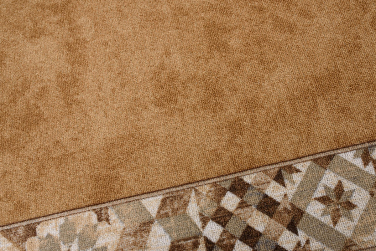 TEPPICHLÄUFER Anti-Rutsch Sandfarben rutschfest Gummiunterlage 100/500 cm - Sandfarben, Textil (100/500cm) - Tapiso