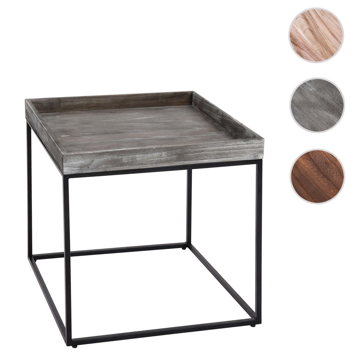 BEISTELLTISCH quadratisch Grau - Grau, Holz (60/60/60cm) - MCW