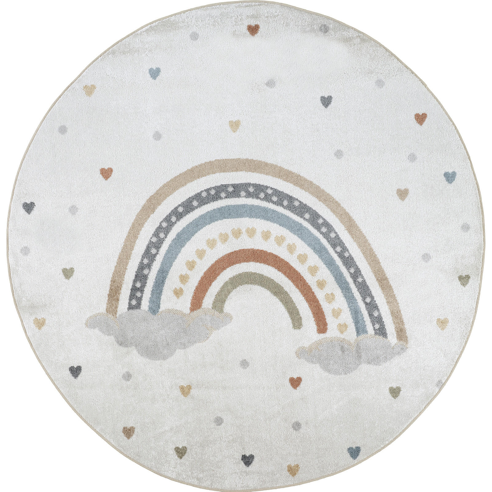 KINDERTEPPICH Maschinenwaschbar Rund Ø 160 cm Mehrfarbig - Multicolor, Textil (160/160cm) - LIVABLISS