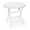 GARTENTISCH - Weiß, Kunststoff/Metall (80/80/74cm) - Relaxdays
