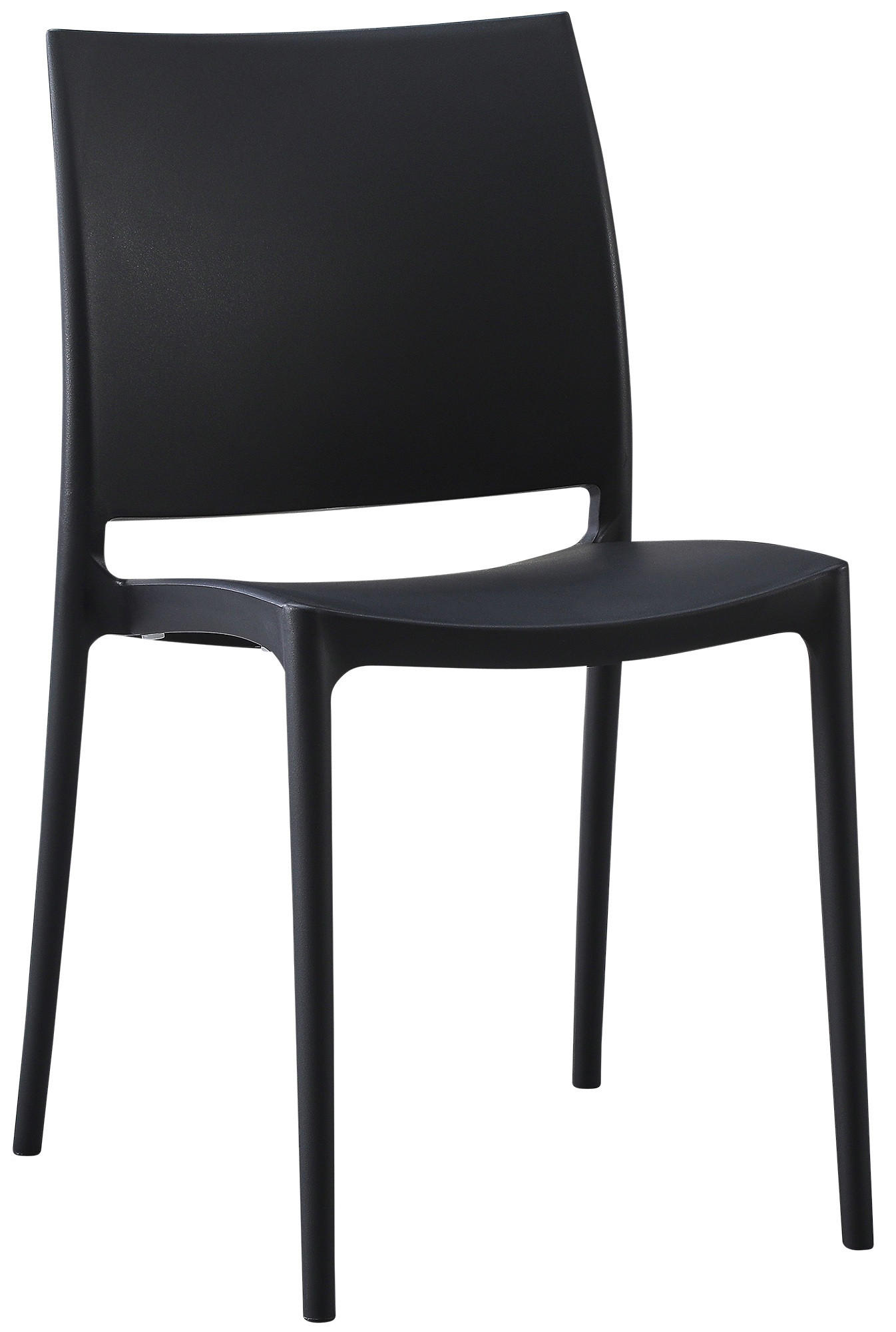 GARTENSTUHL Kunststoff Schwarz - Schwarz, Kunststoff (42/81/49cm) - CLP