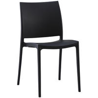 GARTENSTUHL Kunststoff Schwarz - Schwarz, Kunststoff (42/81/49cm) - CLP