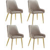 POLSTERSTUHL 4er Set Avane 52 x 61 x 89 cm taupe - Taupe, Textil (52/89/61cm) - tectake