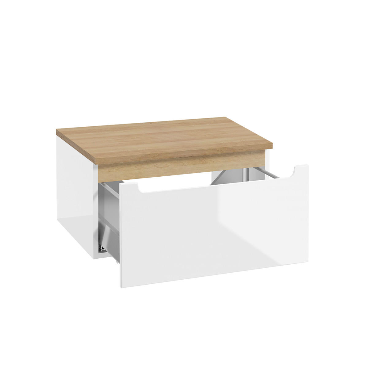 WASCHTISCHUNTERSCHRANK 60cm Livia Weiß - Weiß, Holzwerkstoff (60/32.5/46cm) - Petits-meubles