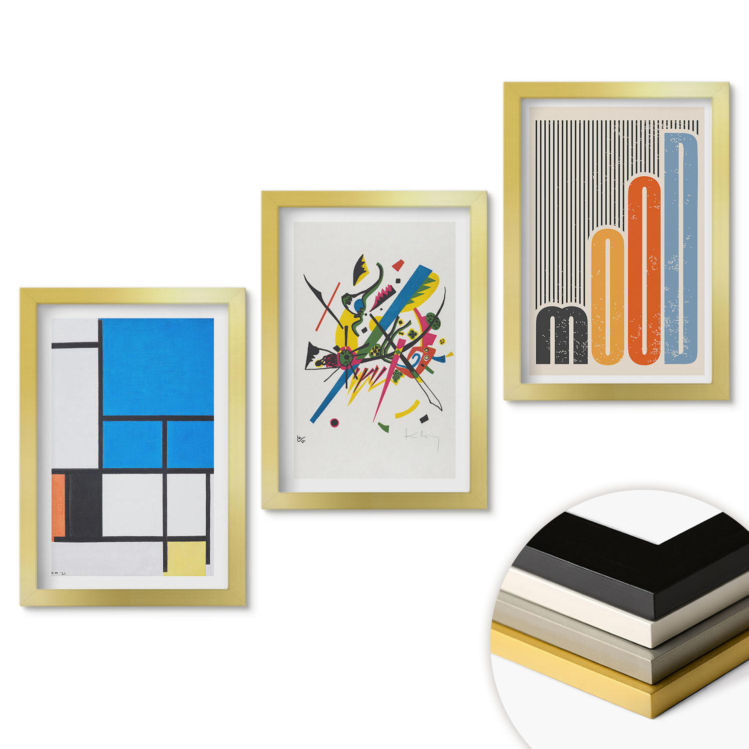 ArtPrintCave Wandbilder Gold 20x30 cm