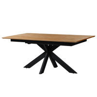 ESSTISCH verlängerbar Wildeiche 160-245x90 natur geölt KITZBÜHEL #10 - Braun, Holz (90/160/76cm) - Massivmoebel24