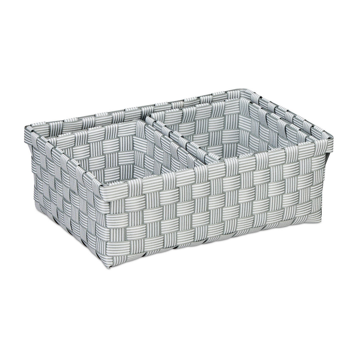 3XAUFBEWAHRUNGSKORB - Multicolor, Kunststoff/Metall (21/31/11cm) - Relaxdays