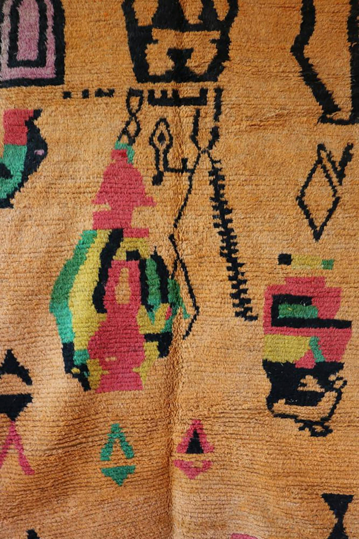 BERBERTEPPICH aus reiner Wolle 168x 280 cm - Orange, Naturmaterialien (168/280cm) - AFK Living