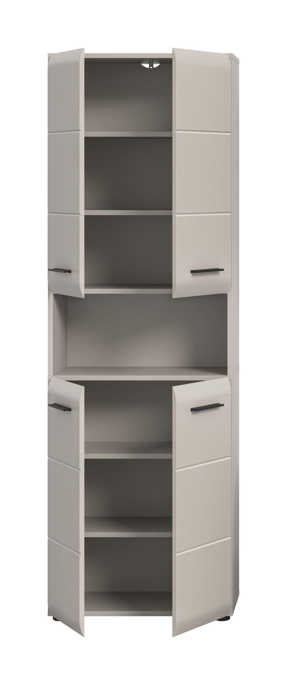 BADSCHRANK hoch ICE (B/H/T: ca. 60/185/30 cm) in Kaschmir/Kaschmir matt - Kaschmir, Holz (60/185/30cm)