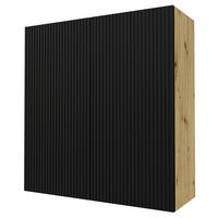 KÜCHENHÄNGESCHRANK Lamello W4/90 Schwarz Matt / Eiche Artisan 90 / 32,5 / 96cm - Eichefarben/Schwarz, Holz/Holzwerkstoff (90/96/32.5cm) - Feldmann-Wohnen