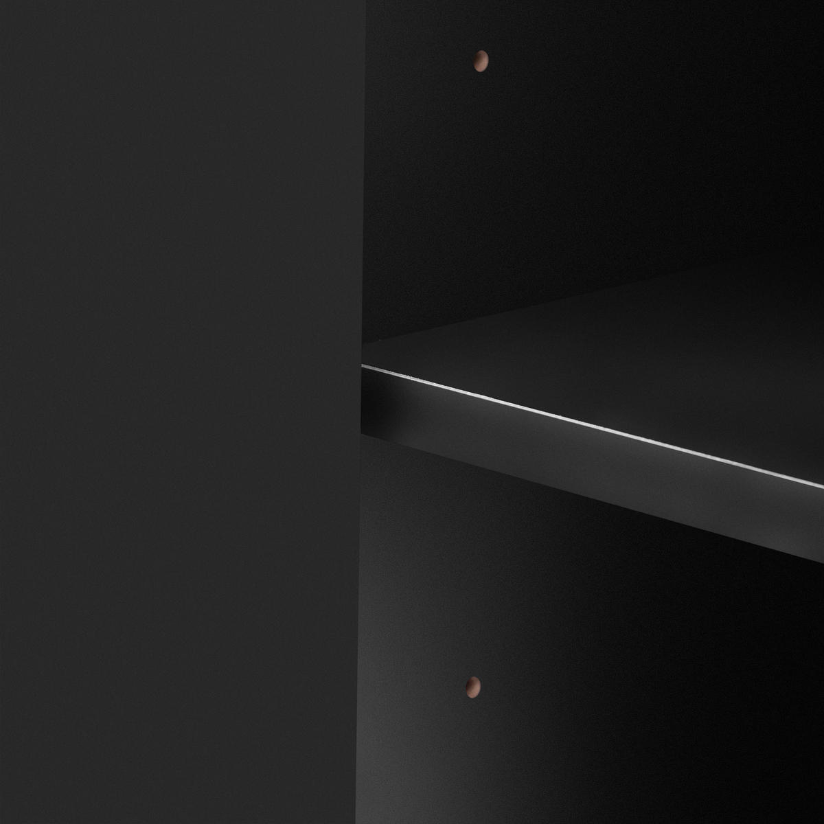 SIDEBOARD Schwarz mit 3 Schubladen, 2 Türen und offenen Fächern - Schwarz, Holzwerkstoff/Metall (140/82/37.8cm) - Urban Meuble