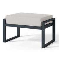 GARTENHOCKER Dywilly Grau/Schwarz mit wasserabweisendem Stoff - Grau, Textil (60/42/45cm) - Selsey