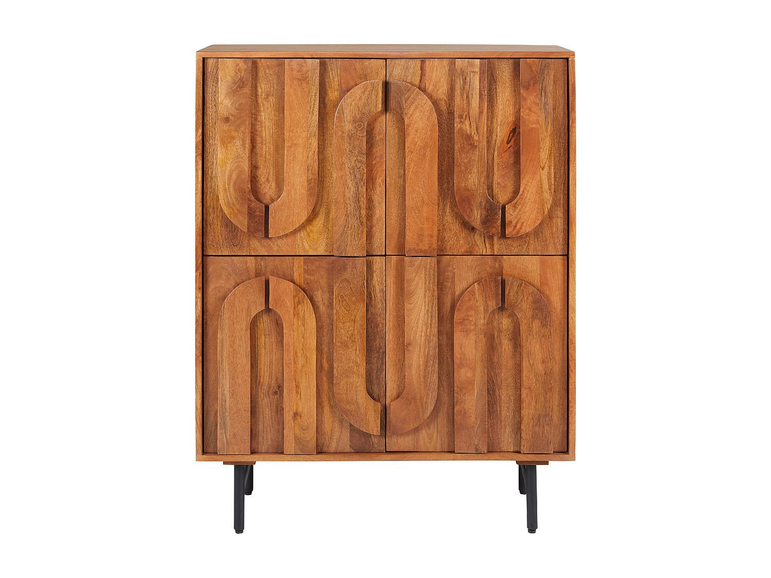 SIDEBOARD - 90 cm x 40 cm - Holz, Platte - Naturfarben Dunkel MIZORAM - Naturfarben, Holz (90/115/40cm) - Vente-Unique