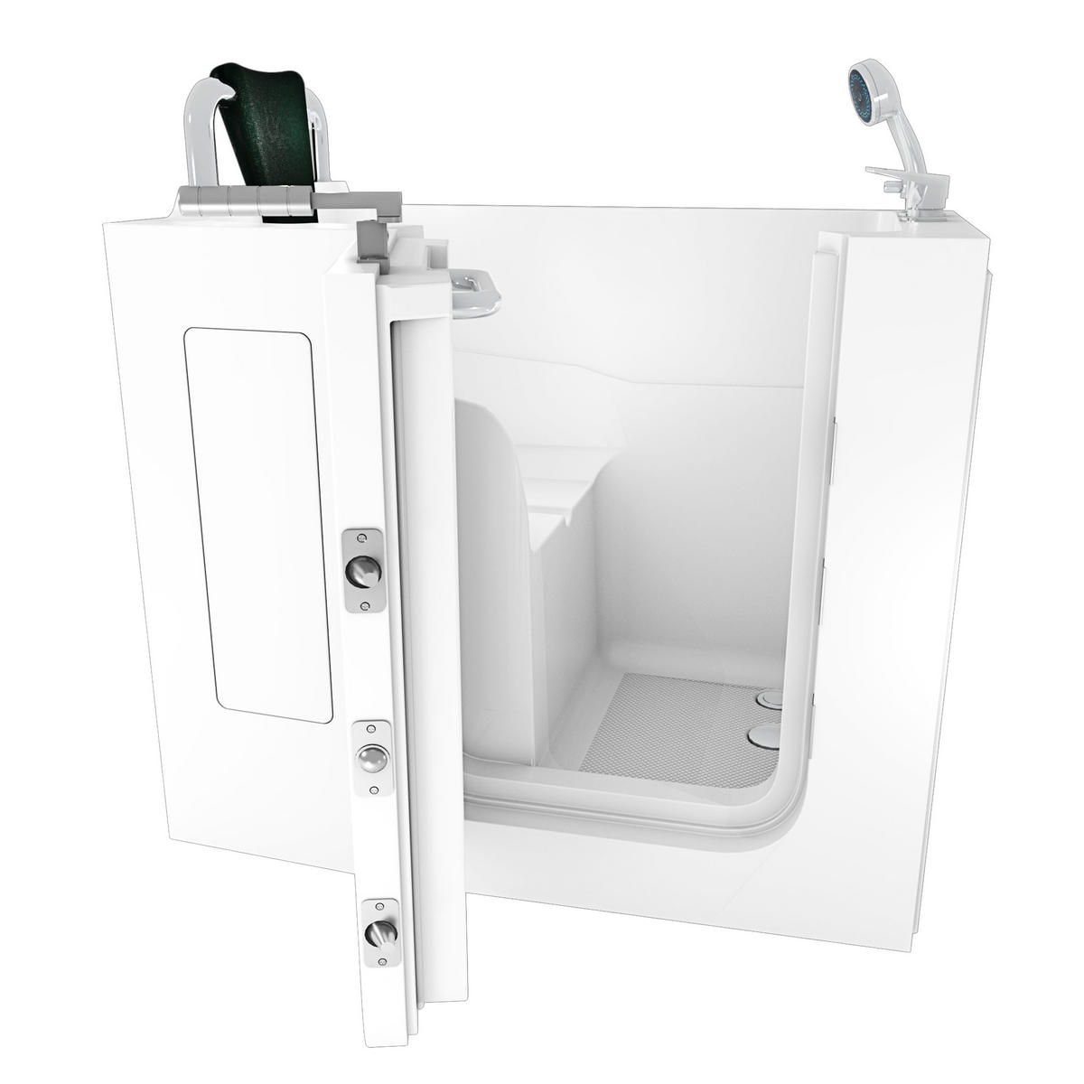 SENIORENWANNE S08-C-L Weiß - Weiß, Glas/Kunststoff (110/114/68cm) - AcquaVapore by Sandra Jentho