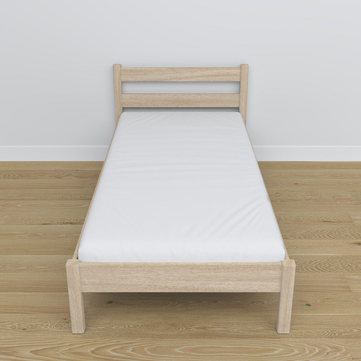 BETT N01 Sonoma Eiche 80/190 - Sonoma Eiche, Naturmaterialien/Holz (80/190cm) - N-Wood