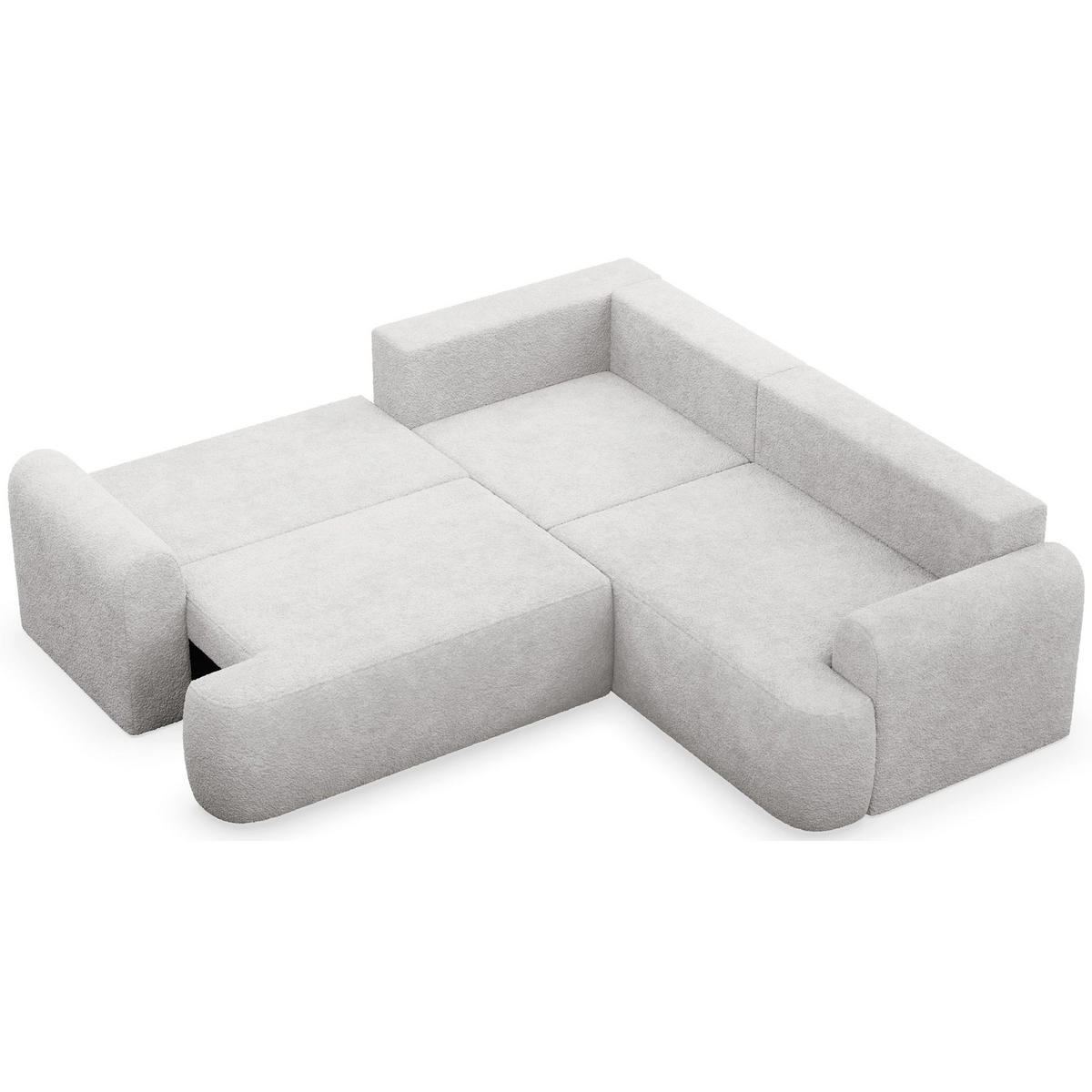 ROHOVÁ POHOVKA Ovo Zelená látka univerzální s úložným prostorem - černá/světle šedá, textil/plast (245/245cm) - Selsey