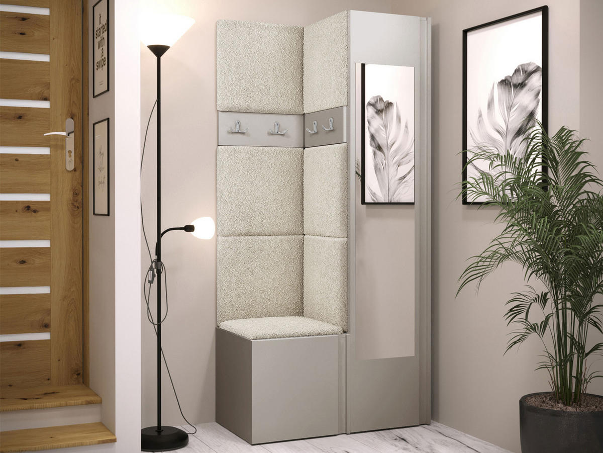 GARDEROBEN-SET Orion XXV - Kaschmir/Creme, Holzwerkstoff/Kunststoff (82/186/46cm) - MIRJAN24