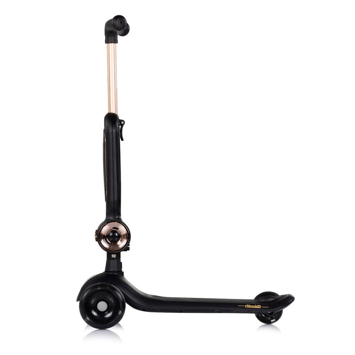 KINDERROLLER Bloomi 2 in 1 schwarz Laufrad Sitz PU-Räder Lichteffekte Bremse - Schwarz, Metall (46/28/77cm) - Chipolino