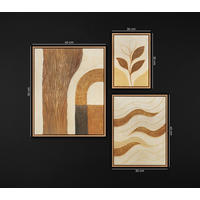GEMÄLDE Im Rhythmus der Natur Schattenfugenrahmen Eichefarben 3-teilig - Eichefarben, Holz (70/70cm) - YS-art gallery