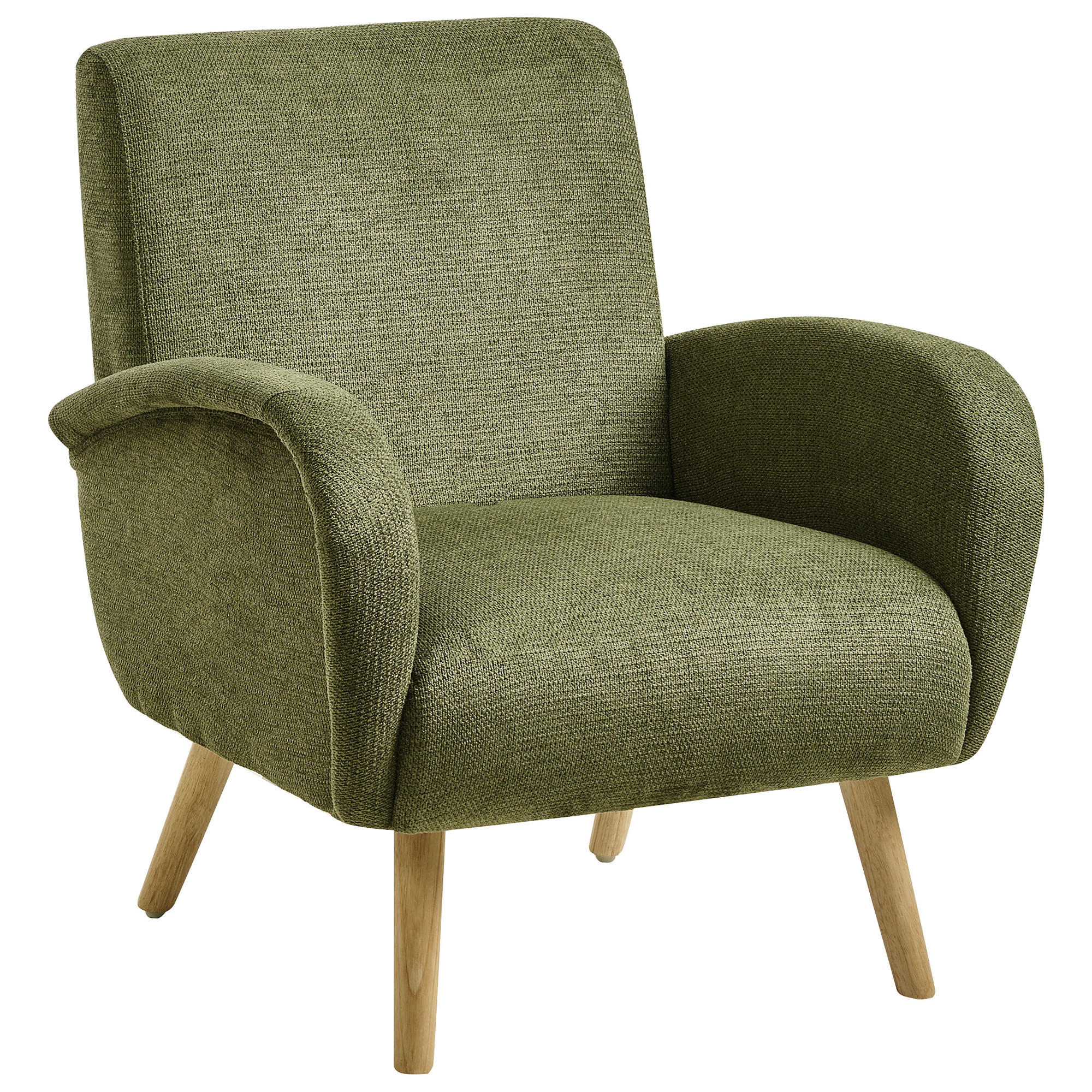 SESSEL Stoff Grün Plassen - Grün, Textil (73/82/53cm) - Beliani
