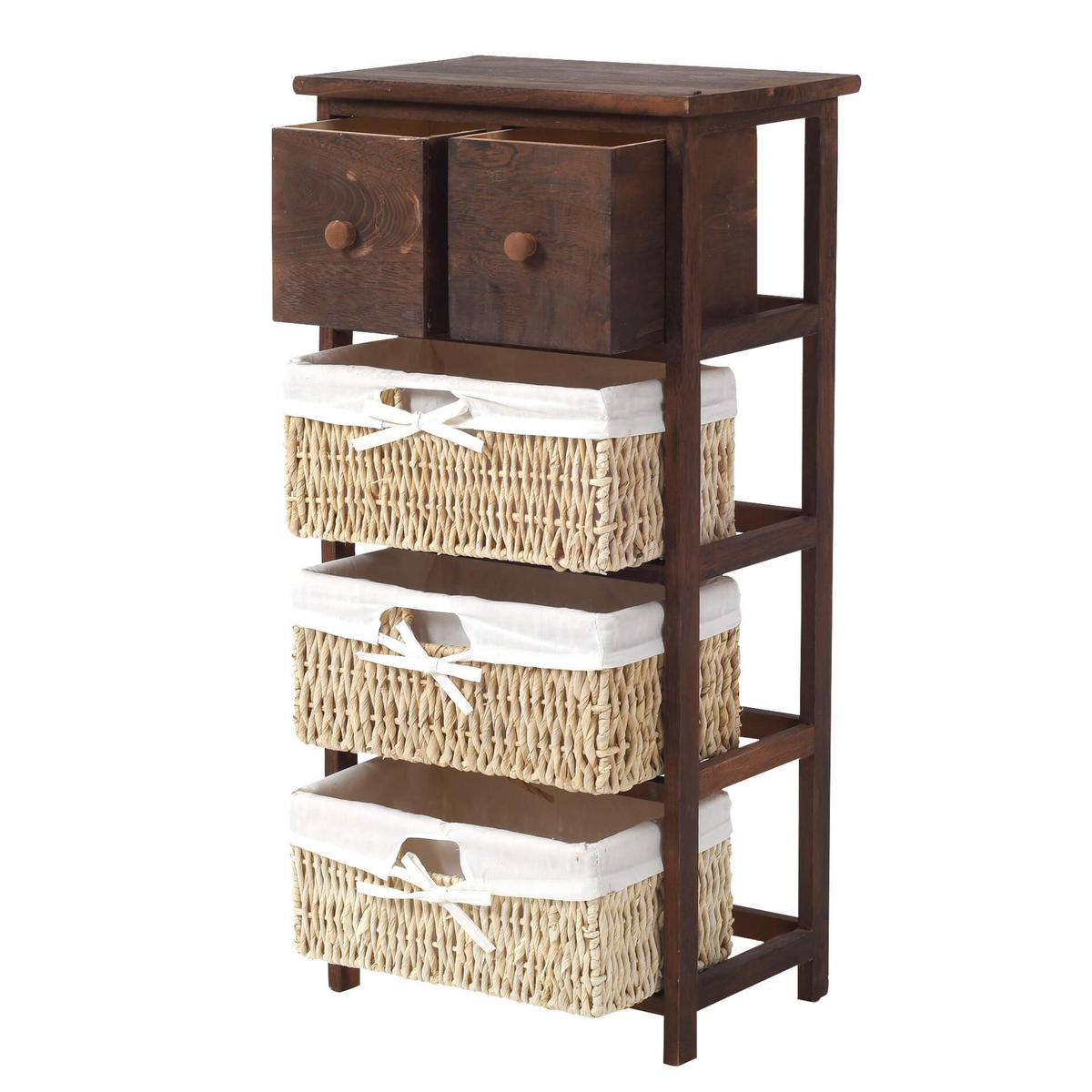 SCHUBLADENSCHRANK Braun 27/40/80 cm - Braun, Holz (27/80/40cm) - Mobili Rebecca