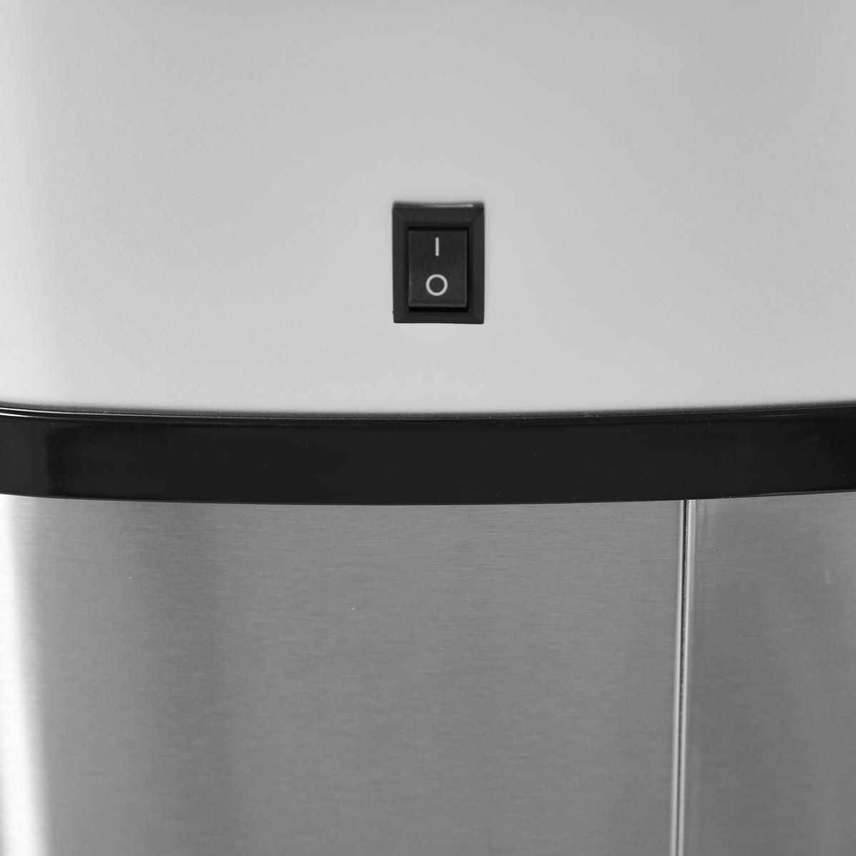 MÜLLEIMER DE-08910 58 L mit Bewegungssensor, ohne Inneneimer Silber - Silberfarben, Metall (28.9/68/40.9cm) - ComfortXL