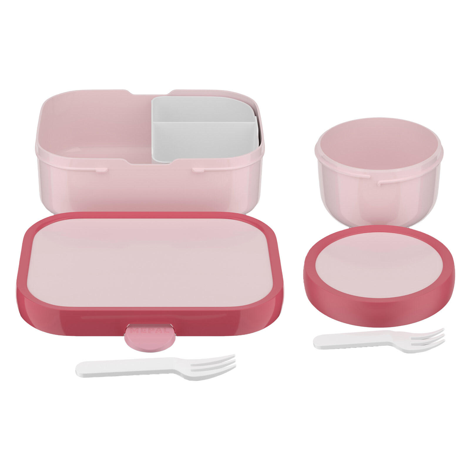 OBST- UND BENTOBOX Campus (2025) Cool Pink 300 & 750 ml 2er Set - Pink, Kunststoff (1/1/1cm) - Mepal