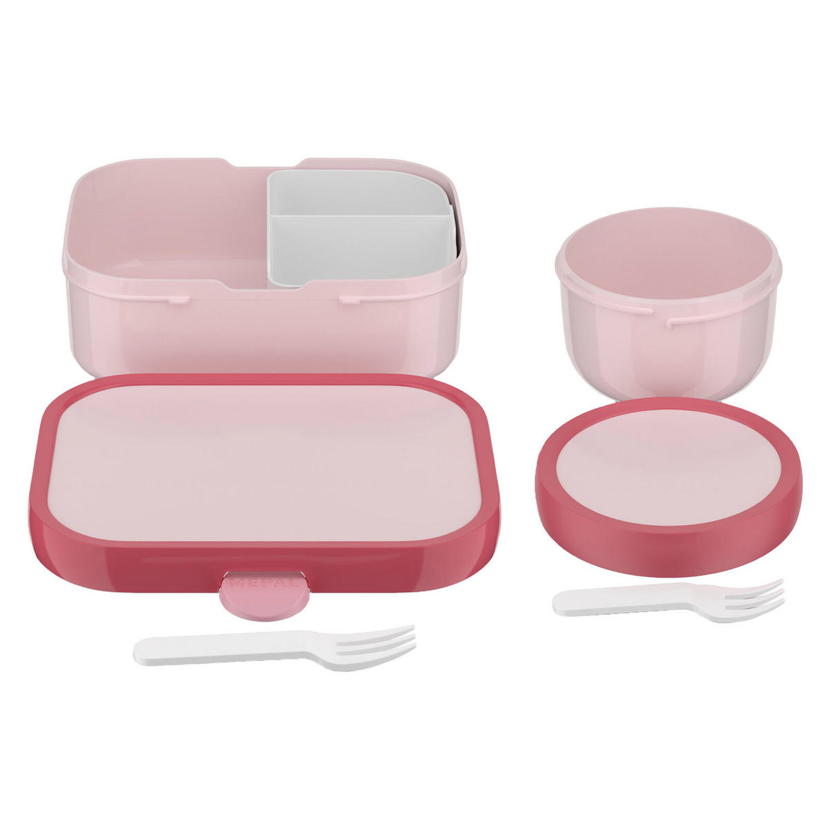 OBST- UND BENTOBOX Campus (2025) Cool Pink 300 & 750 ml 2er Set - Pink, Kunststoff (1/1/1cm) - Mepal