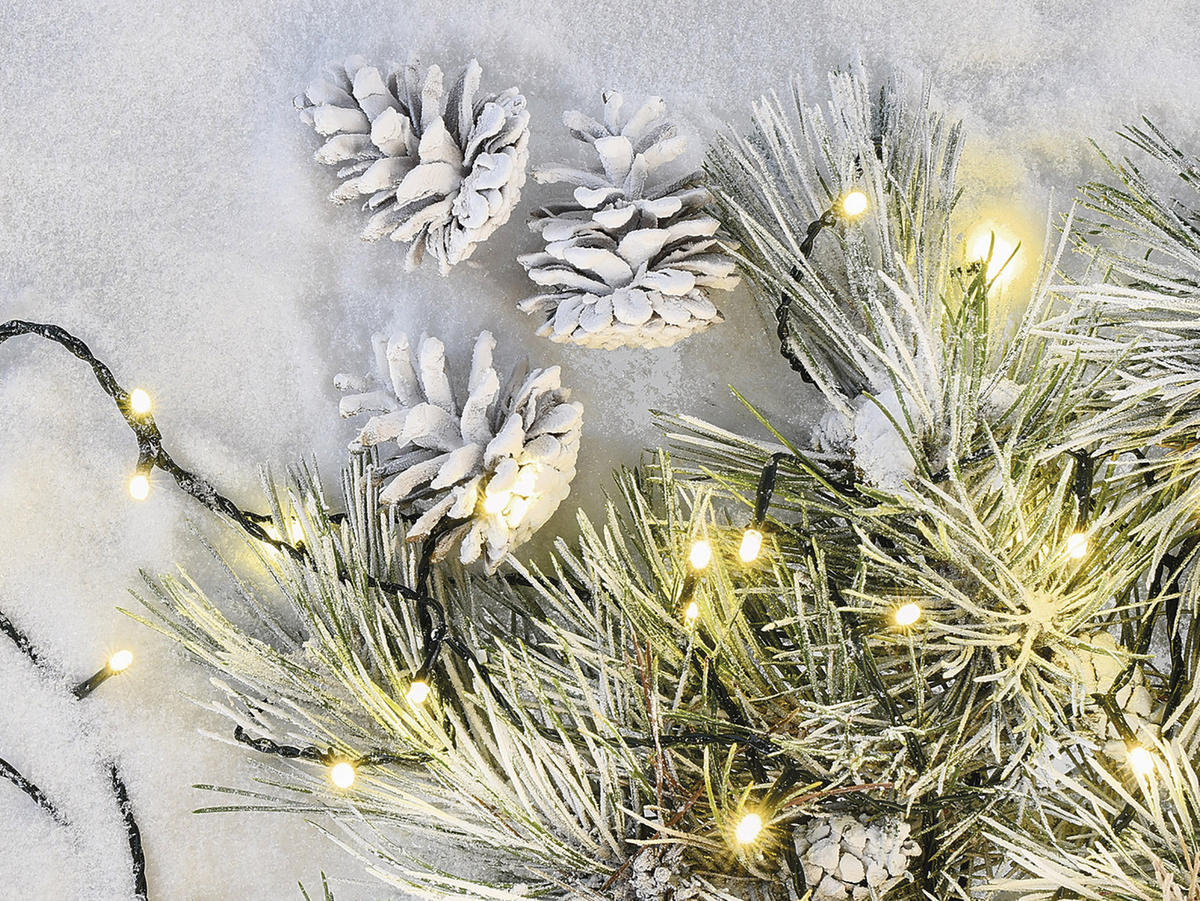 LAALU WEIHNACHTSLICHTERKETTE WARM WEISS 24 m - Grün, Kunststoff (2400cm) - LAALU