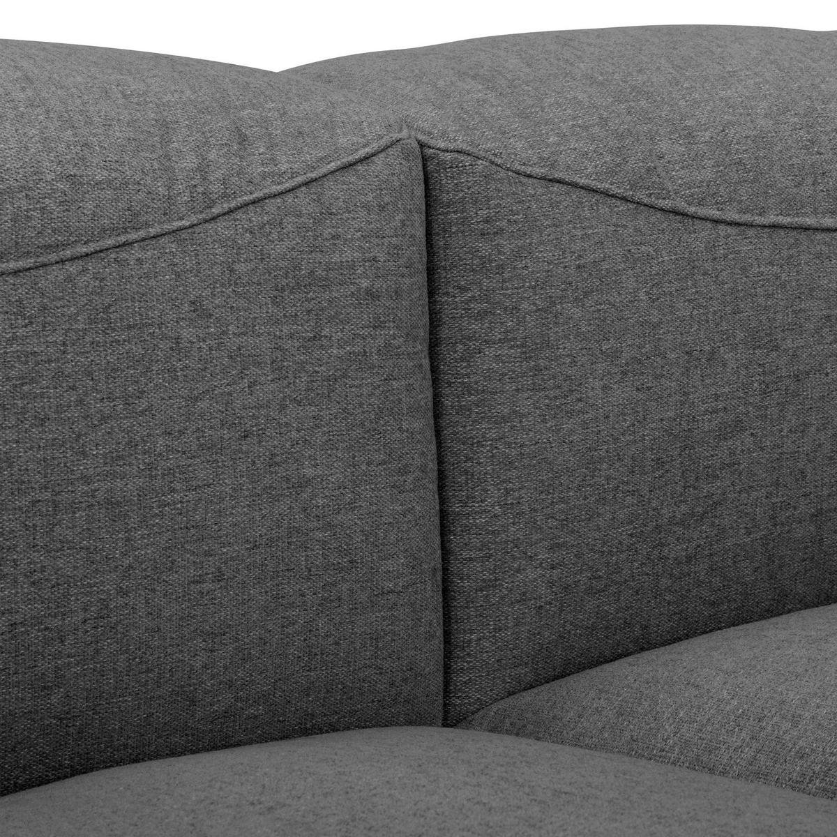 SOFA 3-Sitzer Kattrina Flachgewebe anthrazit - Anthrazit, Kunststoff (100/73/275cm) - 58aufmkessel