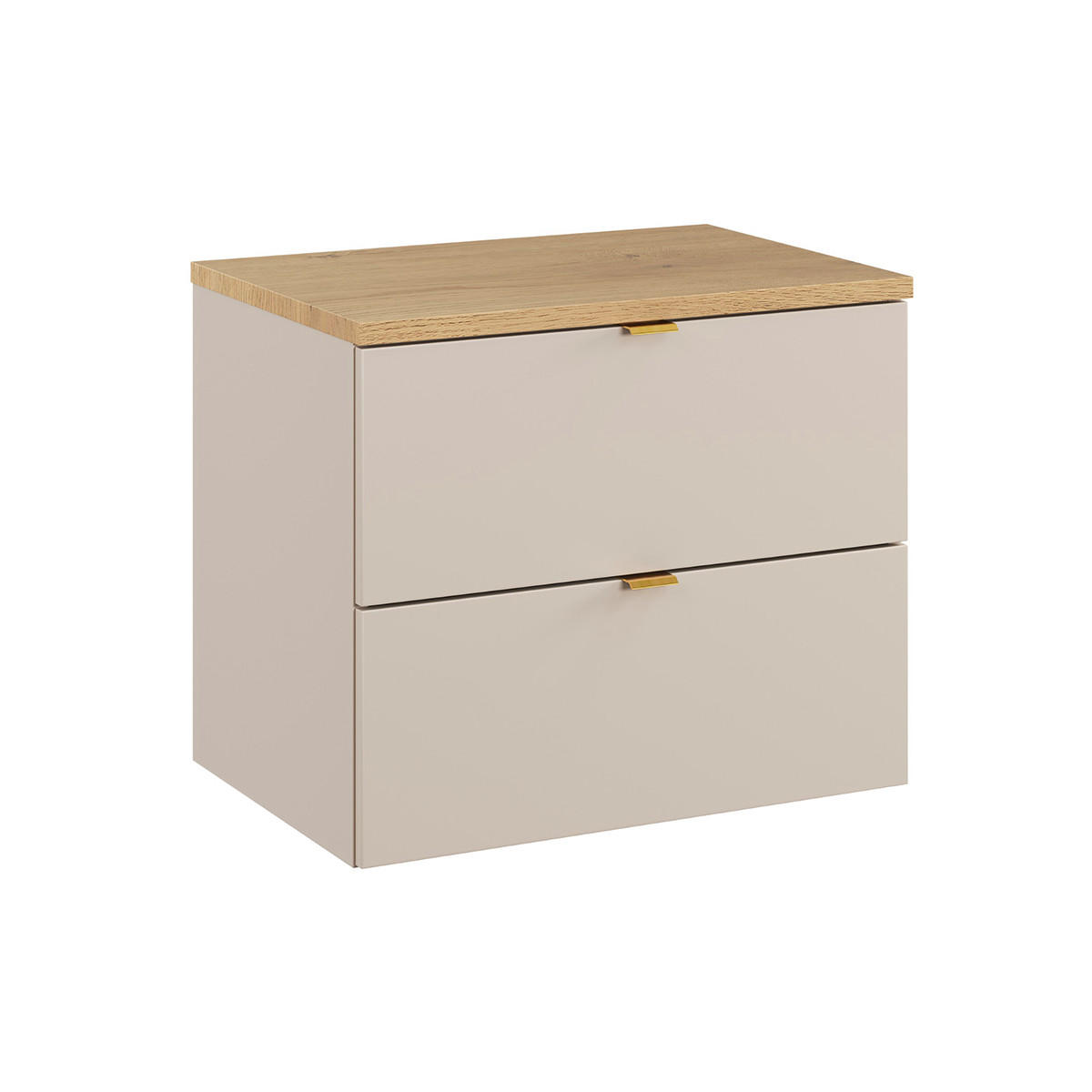 WASCHTISCHUNTERSCHRANK 60.6cm Azel Kaschmir - Beige, Holzwerkstoff (60.6/52/46cm)