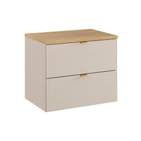 WASCHTISCHUNTERSCHRANK 60.6cm Azel Kaschmir - Beige, Holzwerkstoff (60.6/52/46cm)