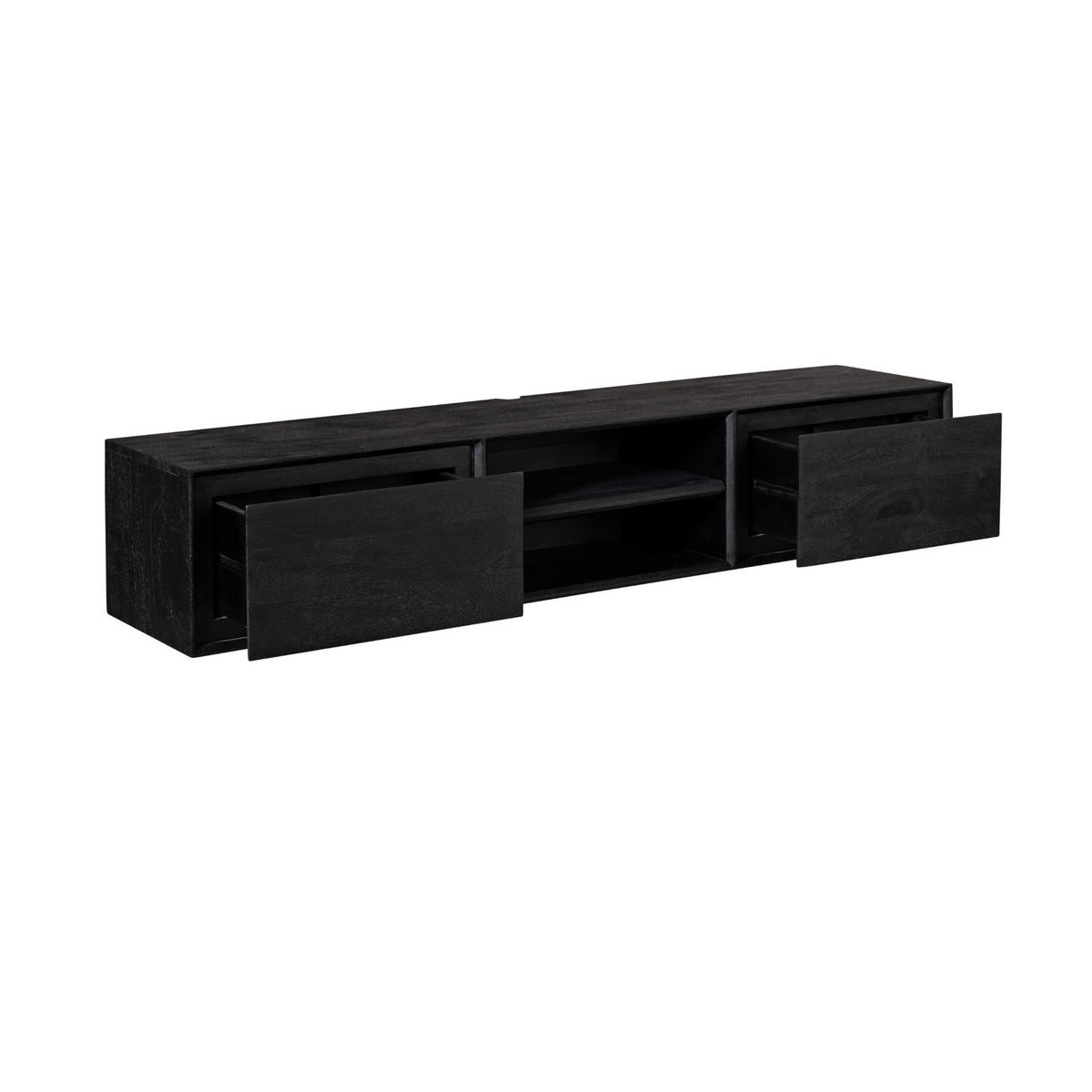 TV-MÖBEL Ambiance Schwarz 35/160/30 cm - Schwarz, Holz (160/30/35cm) - Starfurn