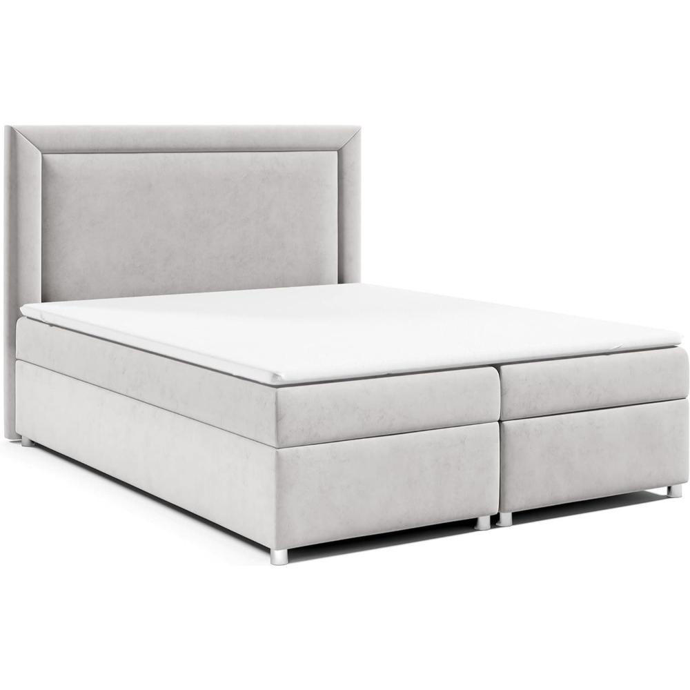 BOXBETT Trinity K-3 Bonellfederkern inkl. Topper - Silberfarben, Holz/Holzwerkstoff (140/200cm) - Best For Home