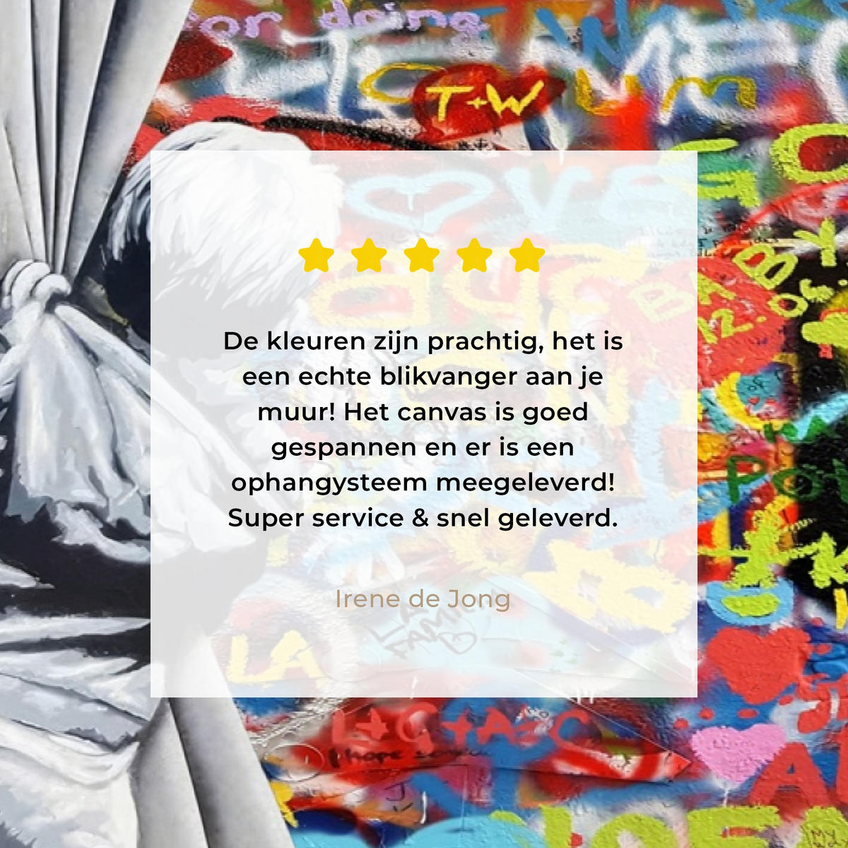 LEINWANDBILD Graffiti - Junge - Ilussie - Straßenkunst Wohnzimmer Groß 120x80 cm - Hellgrau, Textil (120/80cm) - MuchoWow