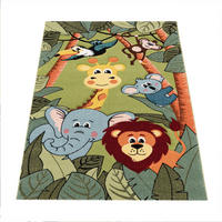 KINDERTEPPICH Dschungel Kindermotiv Kinderzimmer schmutzabweisend Grün Rechteckig 160x230 - Grün, Textil (160/230cm) - KADIMA DESIGN