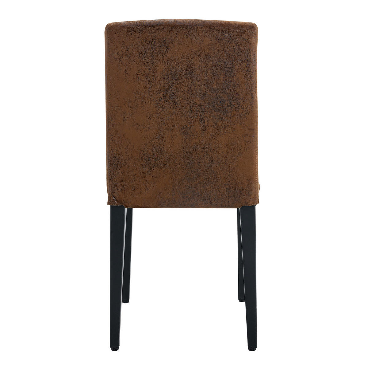 STUHL 2er-Set Esszimmer 90 cm Webstoff Braun-Schwarz - Schwarz, Metall (47/90/41.1cm) - Meubliv